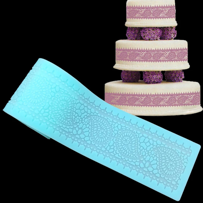Silicone Lace Fondant Cake Decorating Baking Mat Embossing