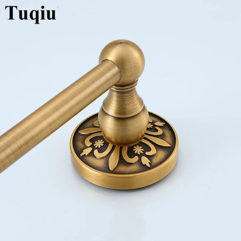 Tuqiu Bathroom Antique Bronze Carved Aluminum Bath Hardware