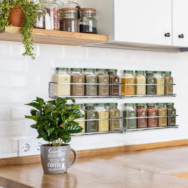 Organizer Metal Hanging Spice Racks Restaurant Wall-Mounted