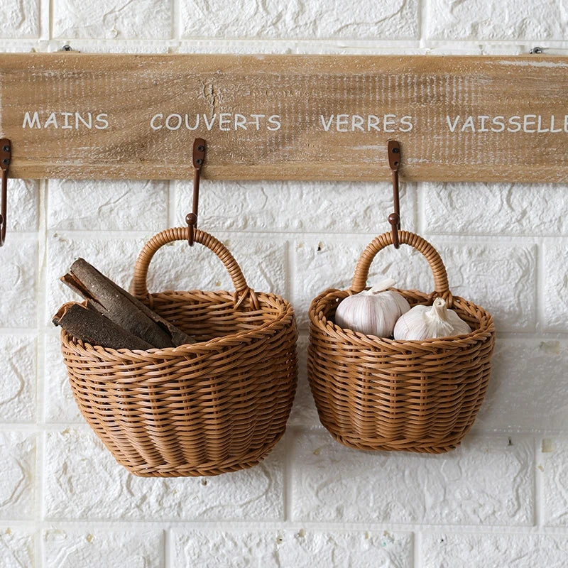 Organizer Wall Hanging Storage Basket Woven Basket Decorative