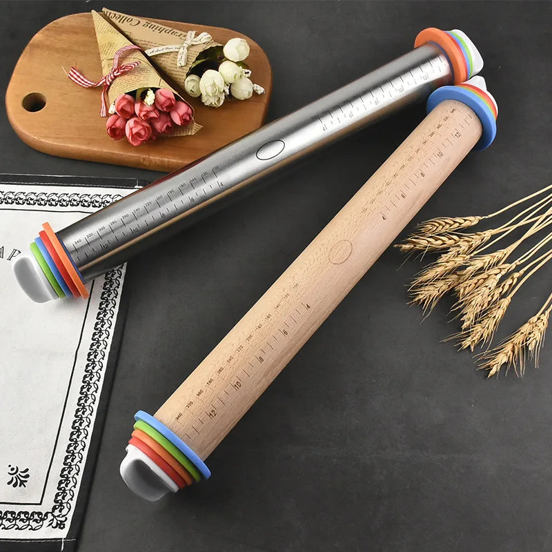 Stainless Steel Rolling Pins Silicone Baking Pastry Mat