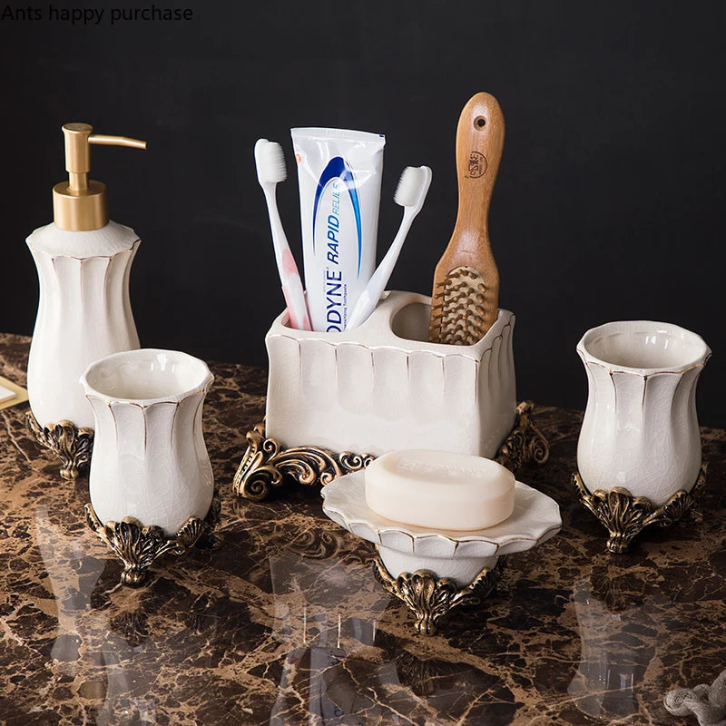 Retro Ceramic Bathroom Toiletries Bathroom Lotion Bottle