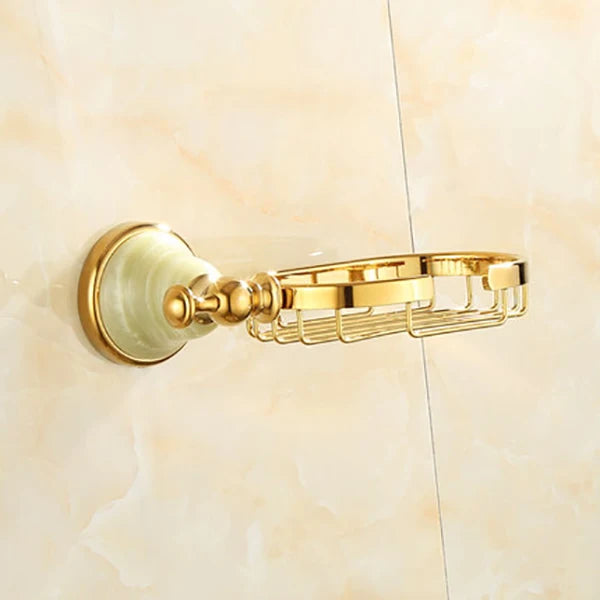 Tuqiu Bathroom Gold Bathroom Shelf Towel Rack Towel