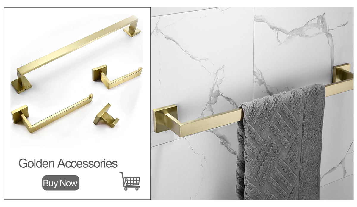 Brass Brushed Gold Black 360 Oegree Rotation Cold