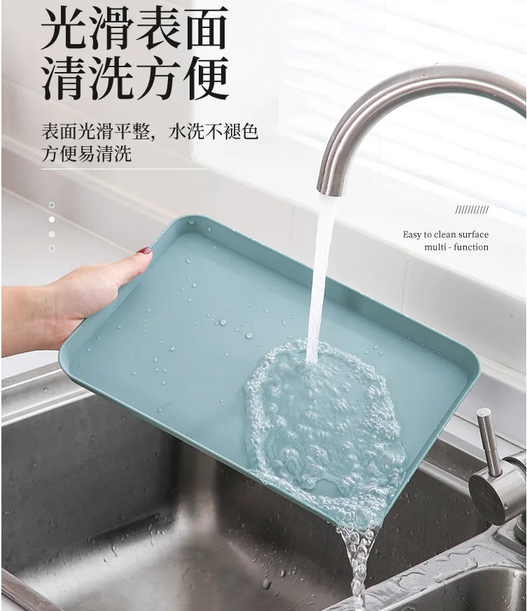 Exquisite Nordic Multi-Function Rectangular Plastic Serving Tray