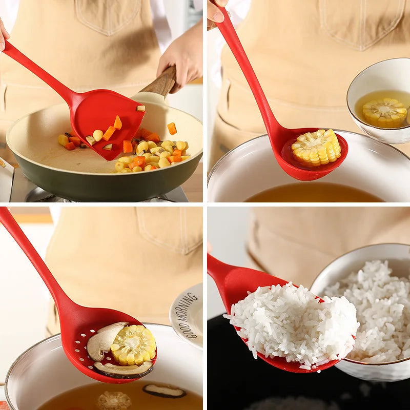 1-4pcs Non-Stick Spatula Shovel Soup Spoon Colander Rice