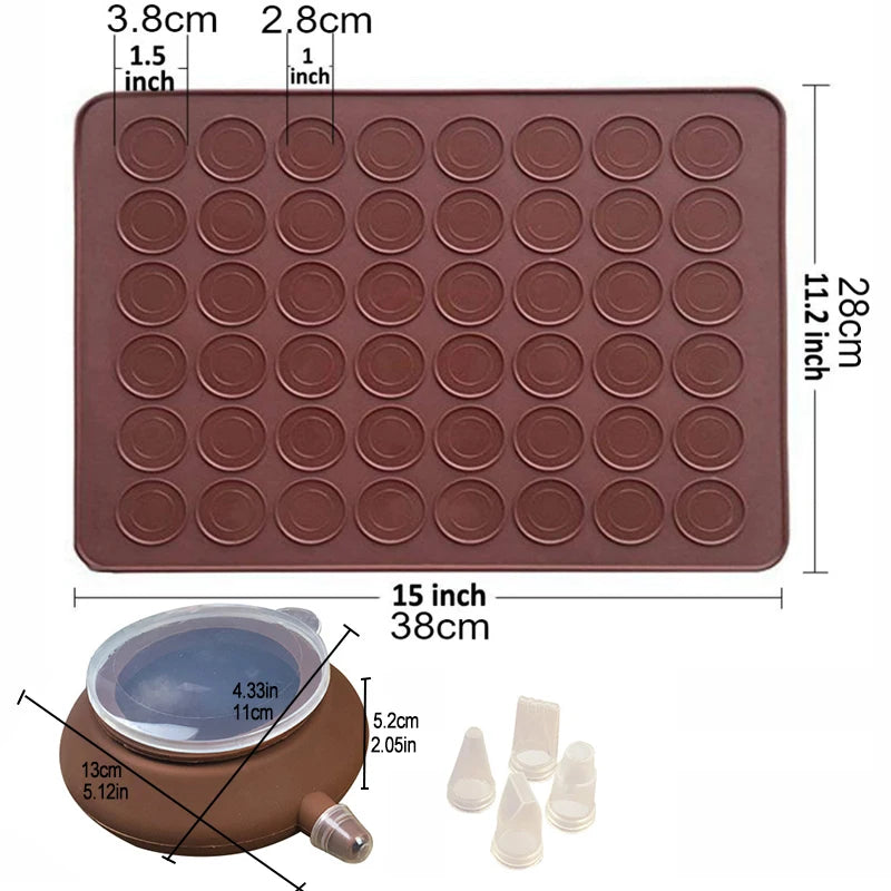 Macaroon Kit Macaron Silicone Mat Non-Stick Baking Mold