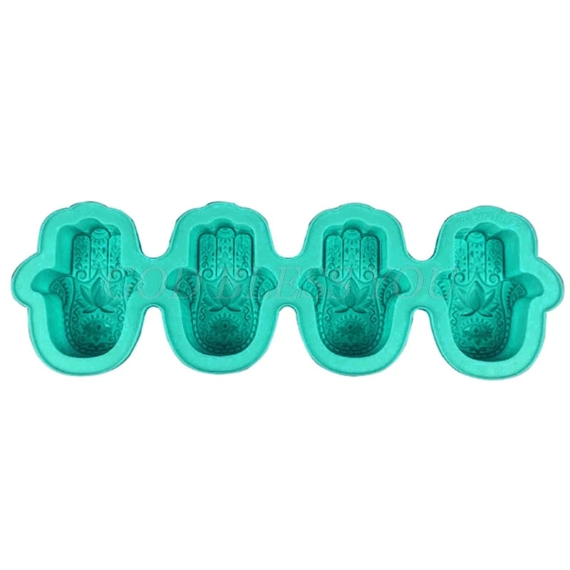 Lotus Hamsa Hand Epoxy Resin Silicone Mold Hand
