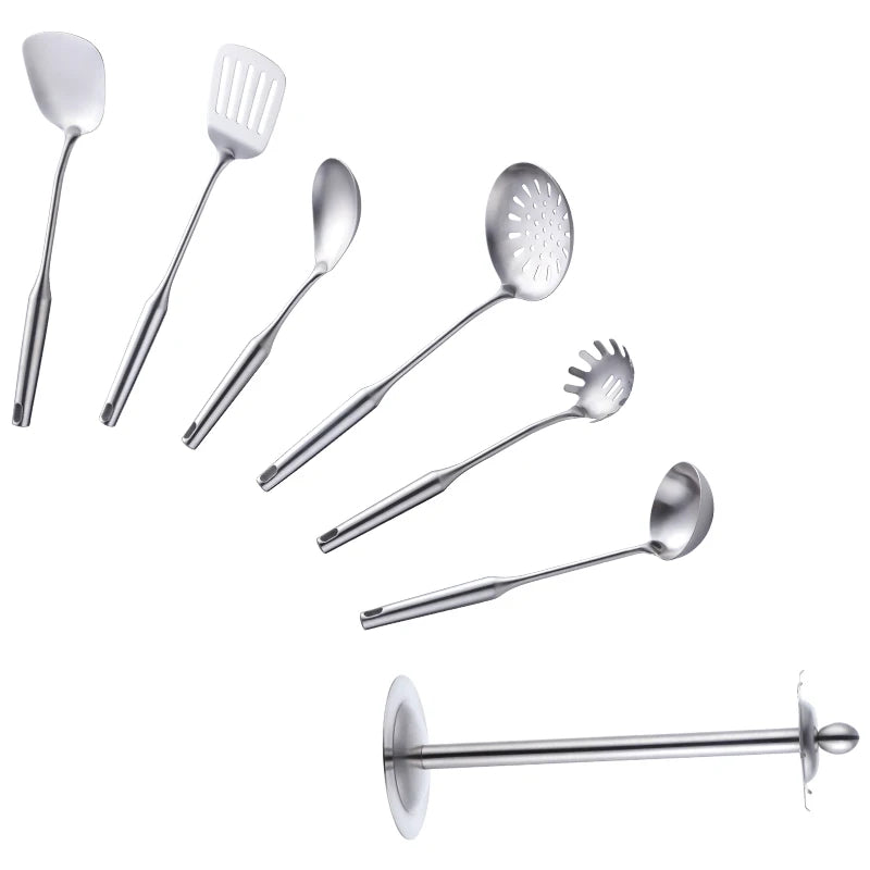 1/7/10pcs Utensils Cooking Stainless Steel Shovels Turner Ladle