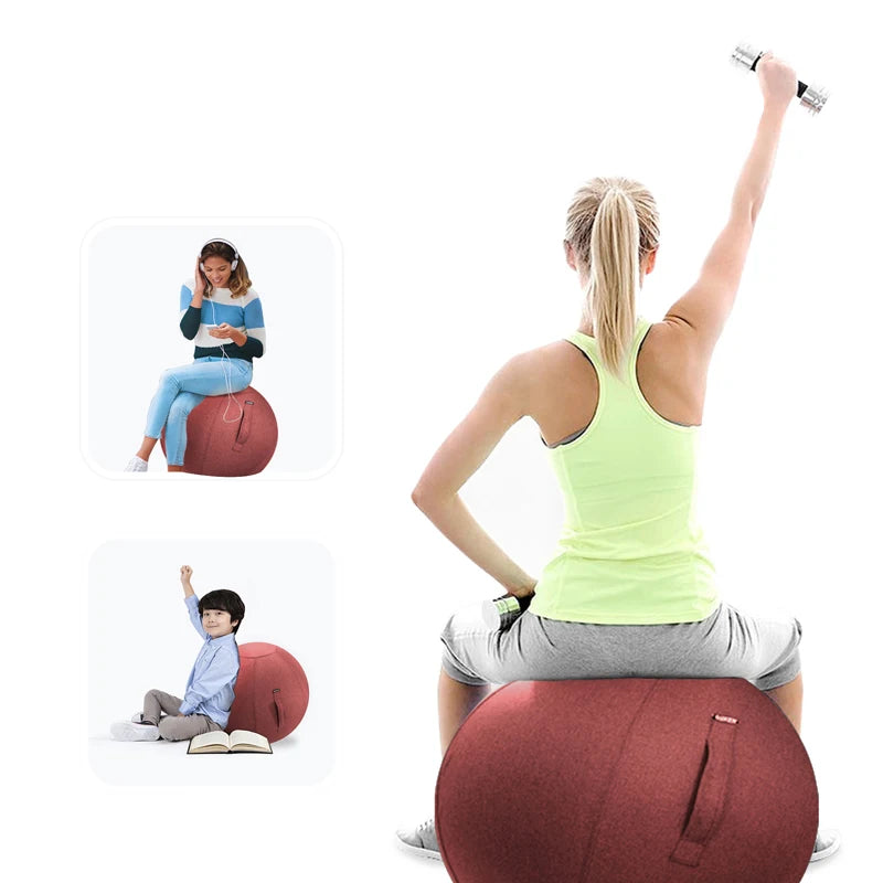 Sports Yoga Balls Handle & Cover & Pump
