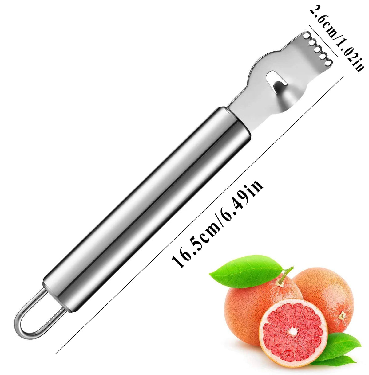 Stainless Steel Lemon Zester Grater Channel Knife Hanging
