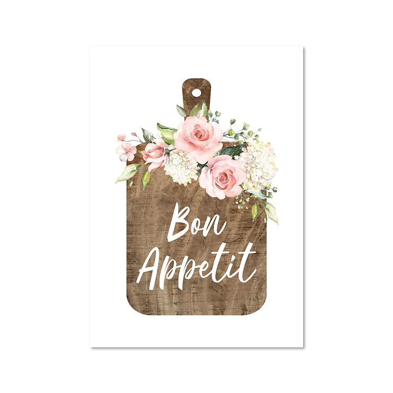 French Bon Appetit Art Print Wall Decor Housewarming