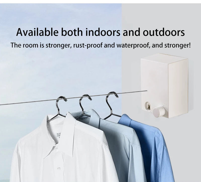 Punch-Free Retractable Clothesline Hotel Wall Hanging Clothes