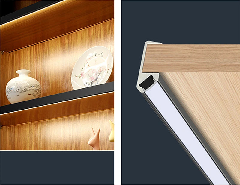 5/1m/Pcs Led Cabinet Shelf Light 45 Lighting Recessed