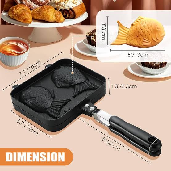 Ceramic Double Fish Waffle Maker – Fast & Fun Breakfast Hack