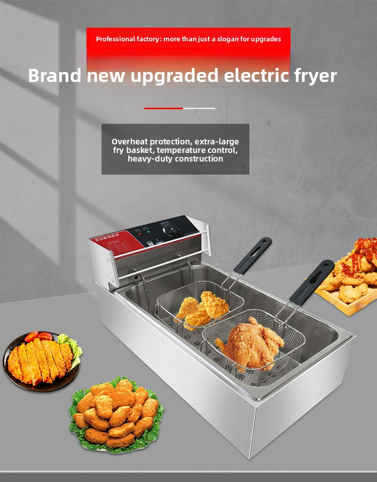 Deep Fryer Double Cylinder Fried Skewers Fried Chicken