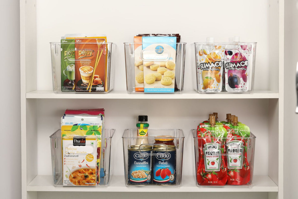 Clear Acrylic Storage Bins Refrigerator Organizer Food Storage