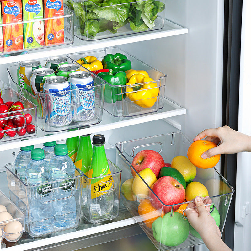 Clear Acrylic Storage Bins Refrigerator Organizer Food Storage