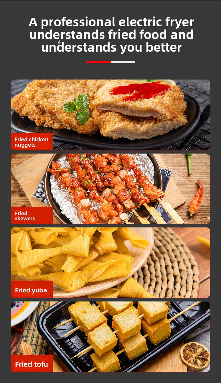 Deep Fryer Double Cylinder Fried Skewers Fried Chicken