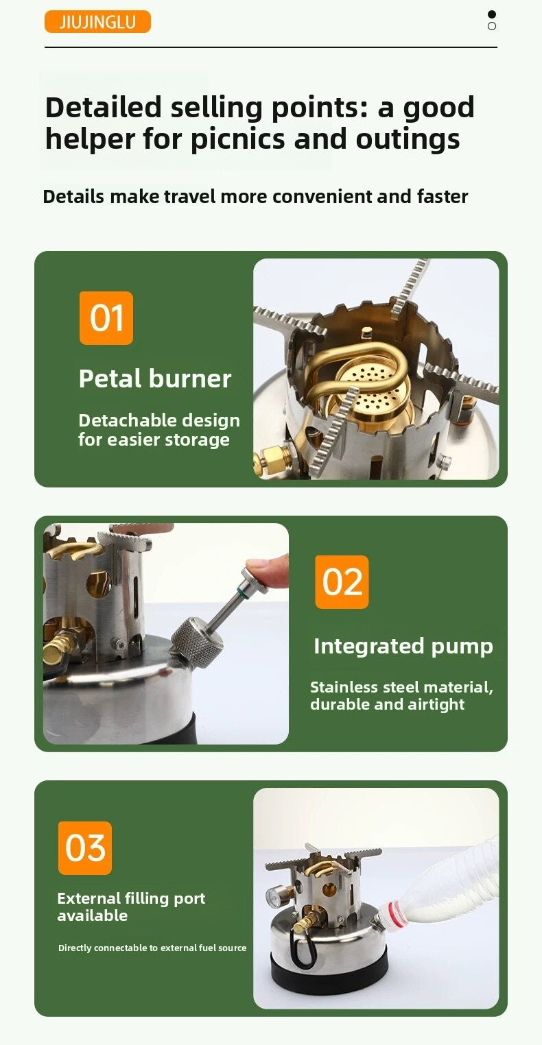Mini Camping Stove Durable Outdoor Cooking Burner Picnic