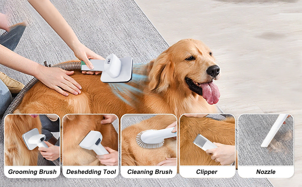 Dog Vacuum Cleaner Cat Hair Dryer 7in1 Pet