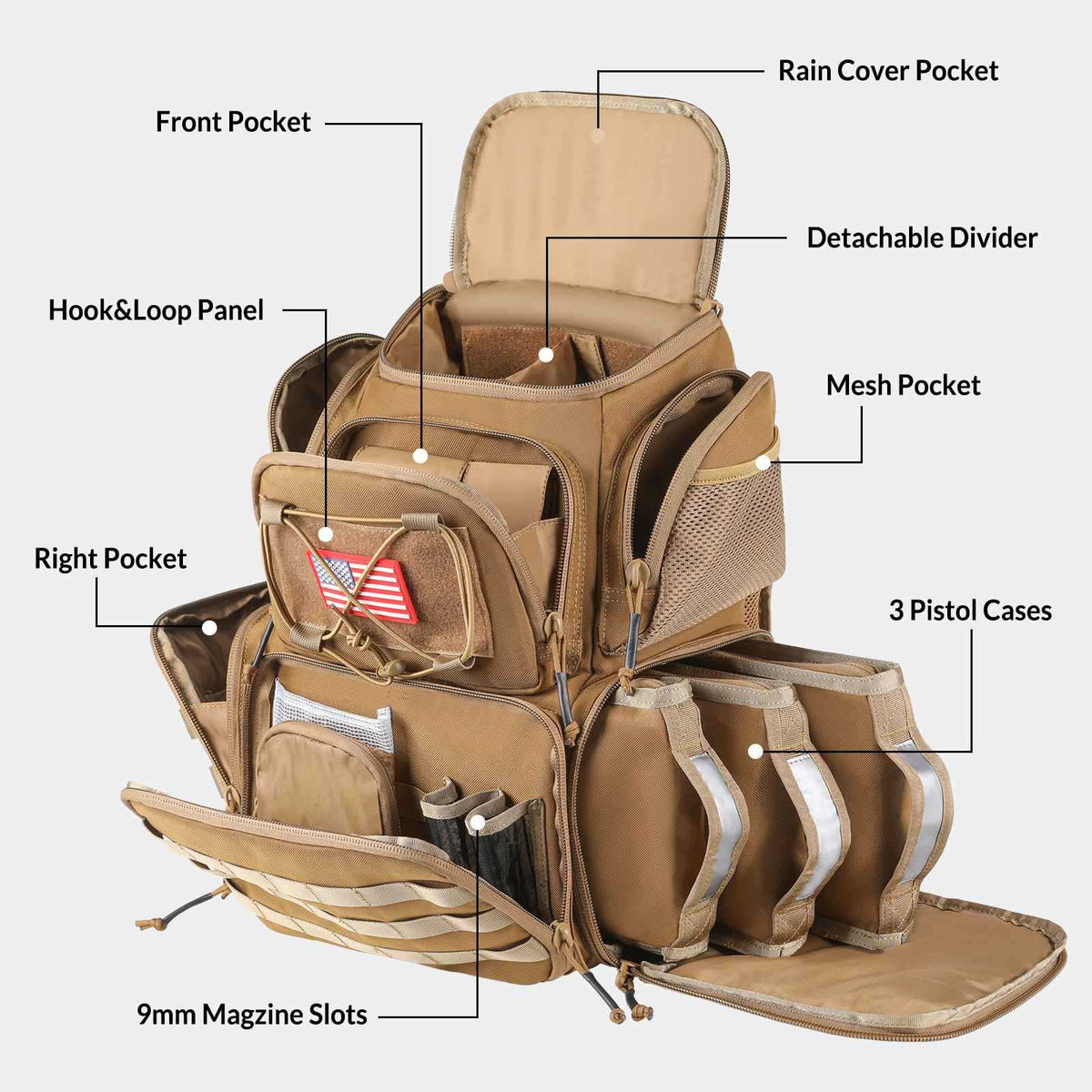 Outdoor Tactical Hiking Bag Travel Backpack Large Capacity