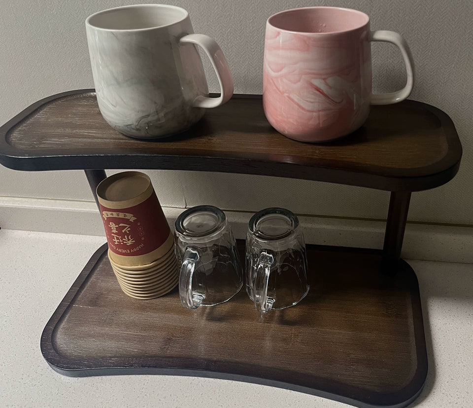 Countertop Water Cup Organizer Cabinet Cup Storage Rack