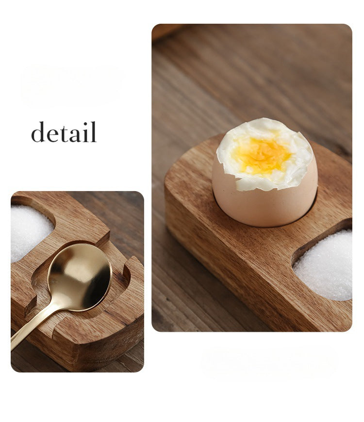 Wooden Egg Cups Soft Boiled Eggs Egg Stand