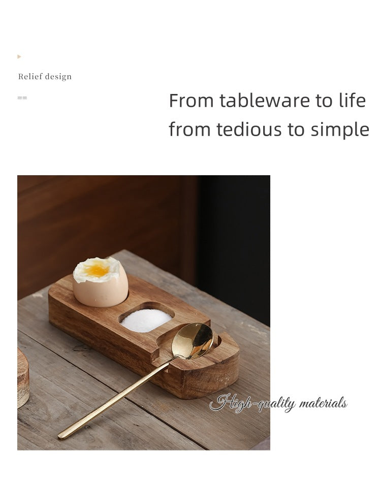 Wooden Egg Cups Soft Boiled Eggs Egg Stand