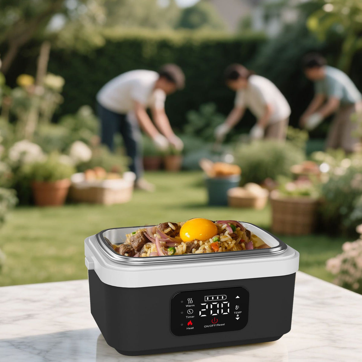 8000mah Electric Lunch Box Upgraded Water-Free Smart Heat