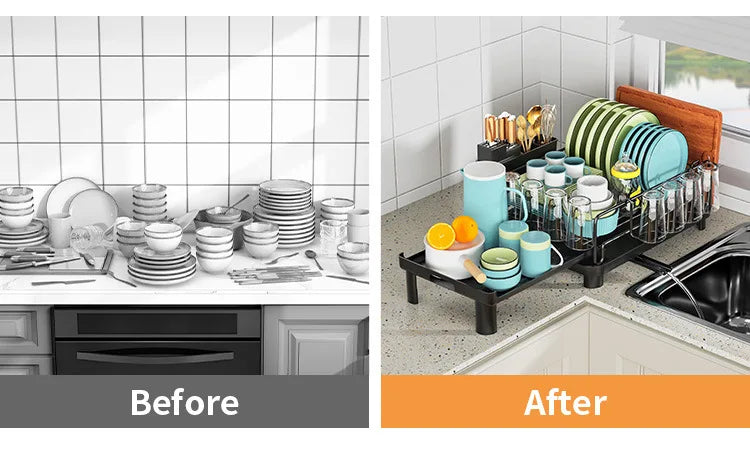 Dish Drying Rack Dish Rack Drainboard Expandable Dish