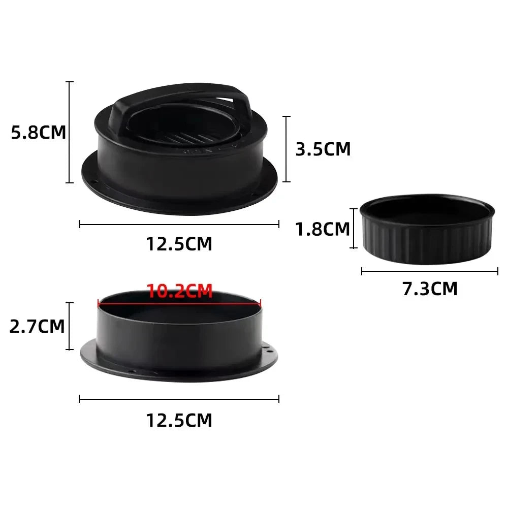 3in1 Round Hamburger Burger Press Beef Grill Food-Grade