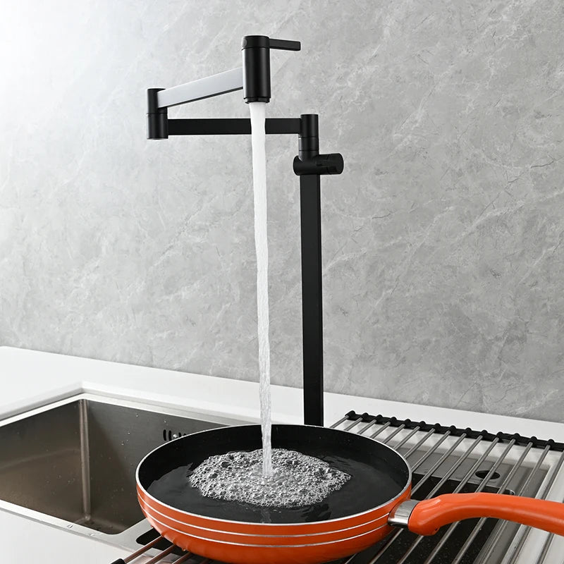 Ciencia Brass Pot Filler Faucet Deck Mount Stove