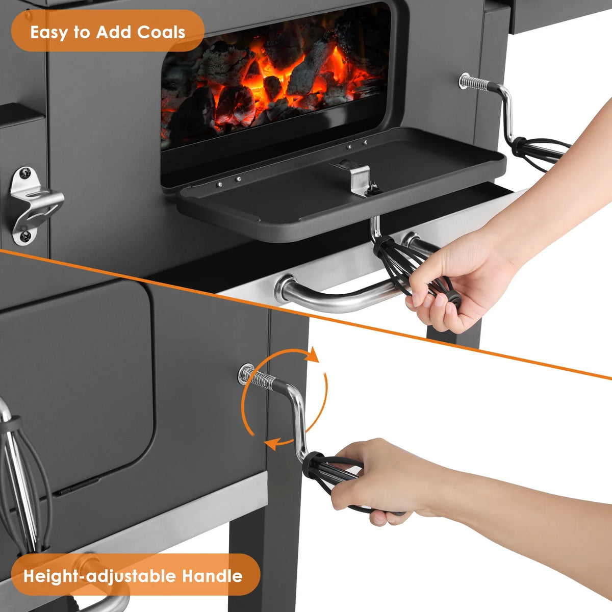 10 People Bbq Camping Charcoal Barbecue Stove Wheels