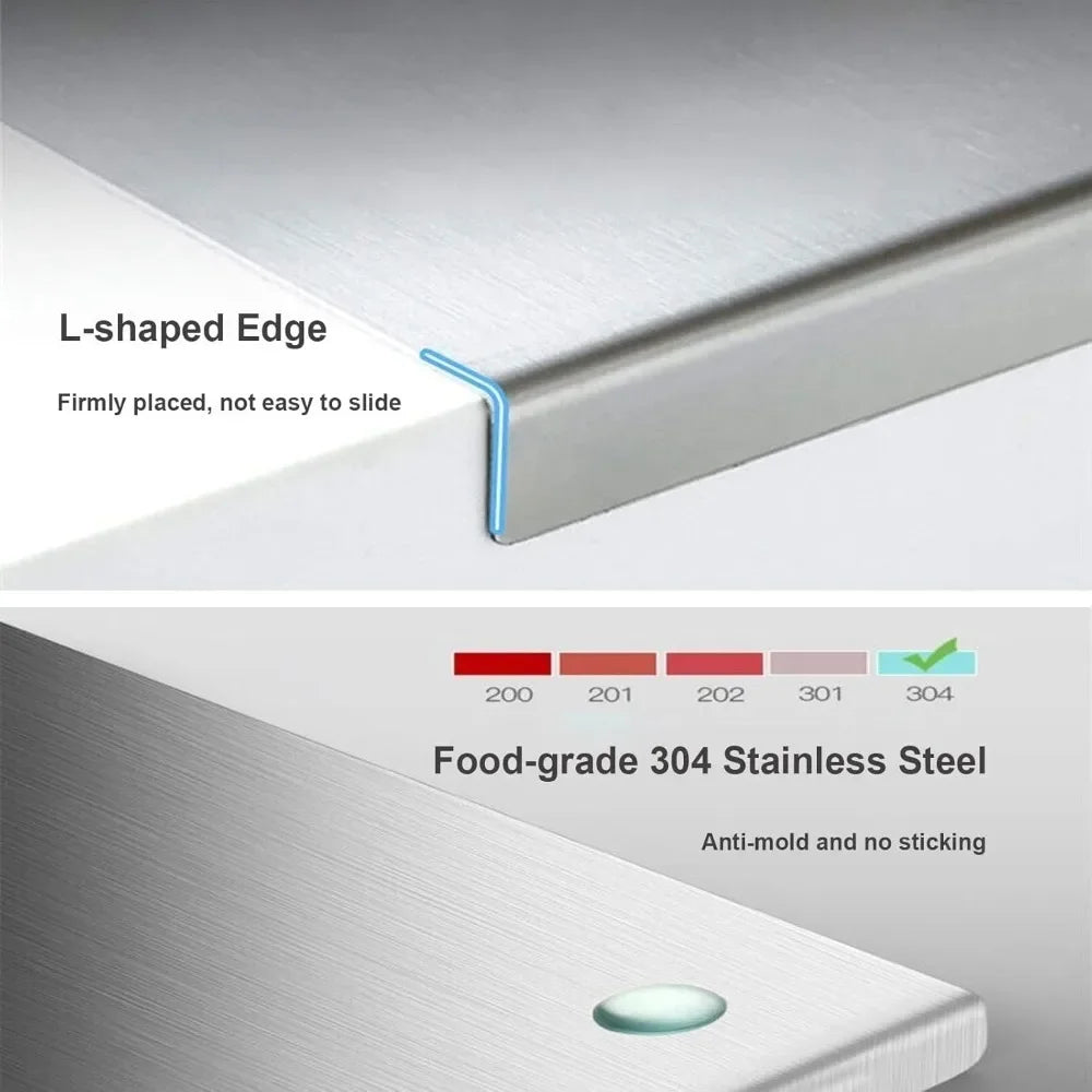 Food Grade Stainless Steel Chopping Board 304 Cutting