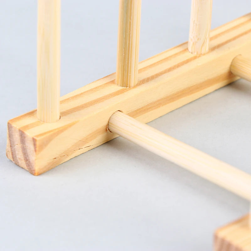 Wooden Dish Drainer Rack Plate Dish Drying Rack