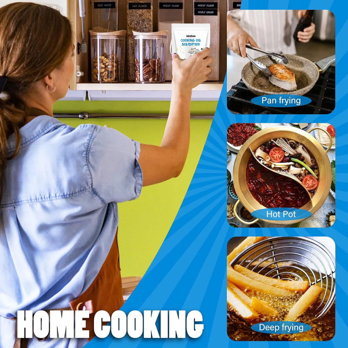 Natural Cooking Oil Solidifier Powder Grease & Fry