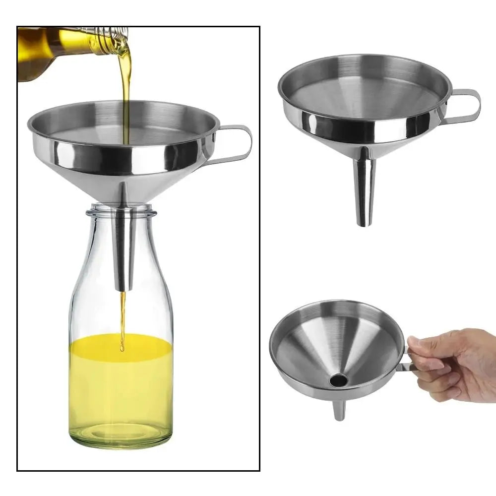 Stainless Steel Funnel Oil Liquid Metal Funnel Detachable