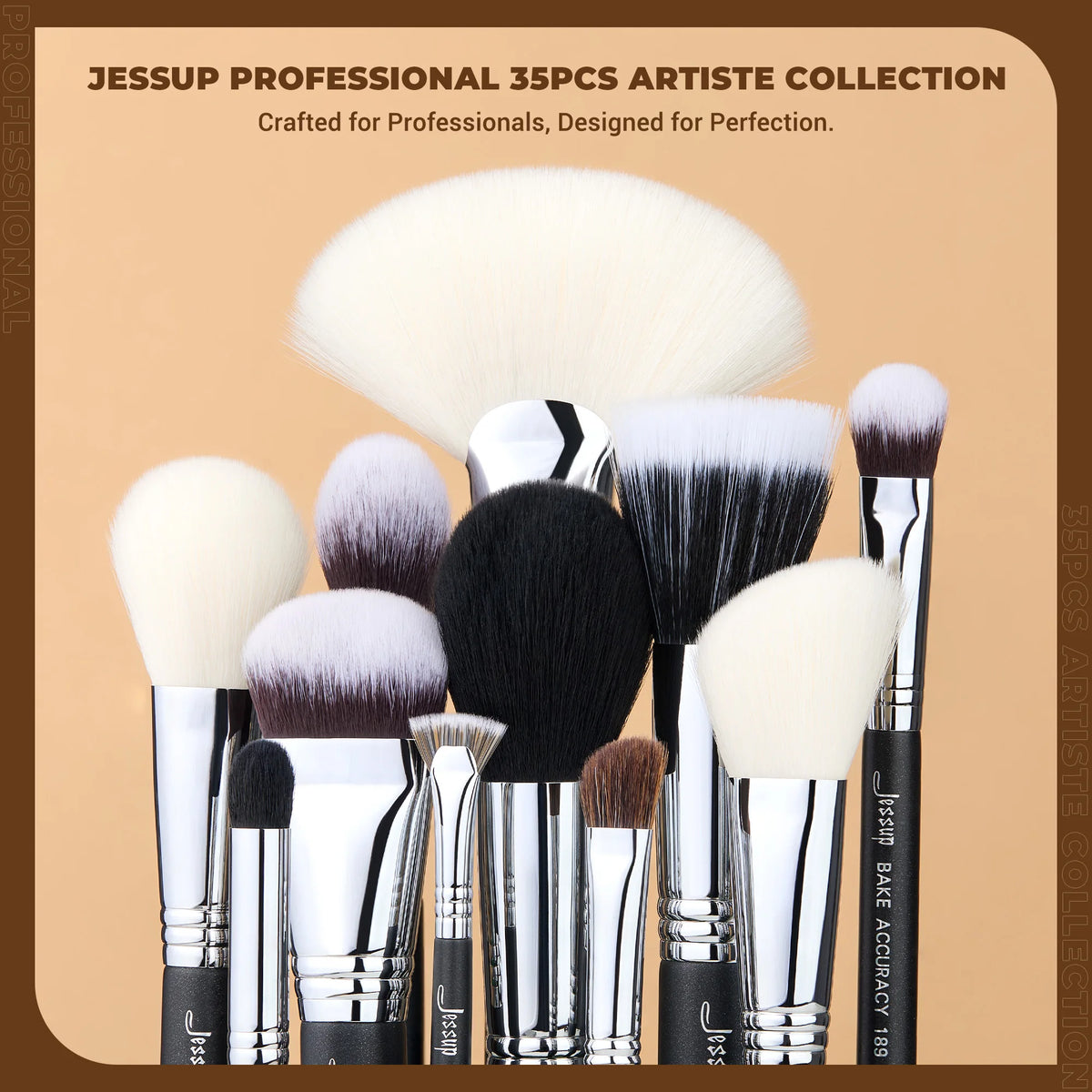 Jessup Professional Makeup Brushes 35pcs Synthetic Foundation
