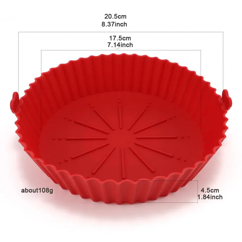Silicone Air Fryer Baking Tray Reusable Baking Basket