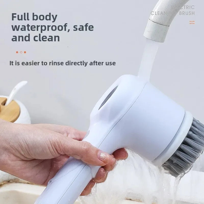 Electric Cleaning Brush Usb Rechargeable Scrubber Bathroom