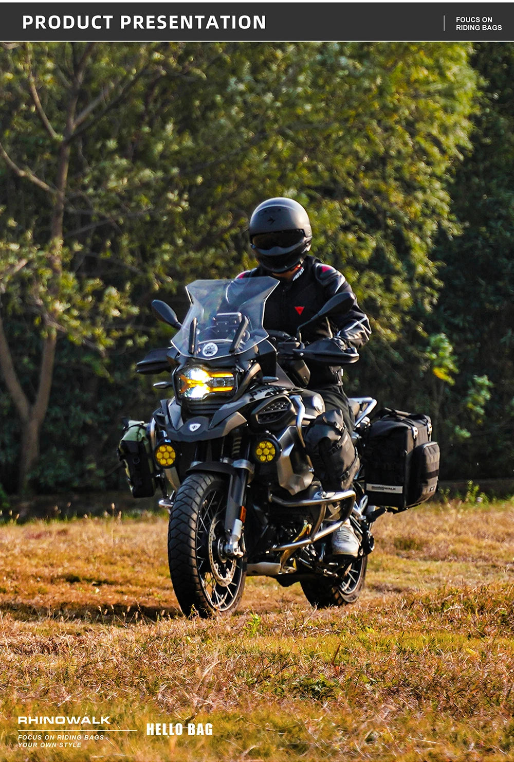 Rhinowalk Motorcycle Side Bag Quick Release 3d Cube