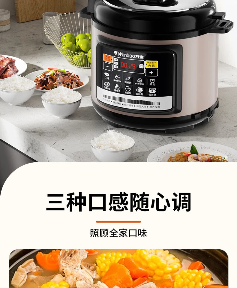 Electric Pressure Cooker Stainless Steel Smart Rice Cooker