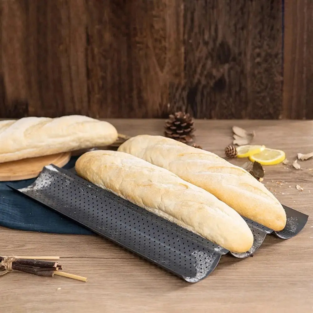 Nonstick Baguette Baking Tray 2/4 Grooves Bakeware French