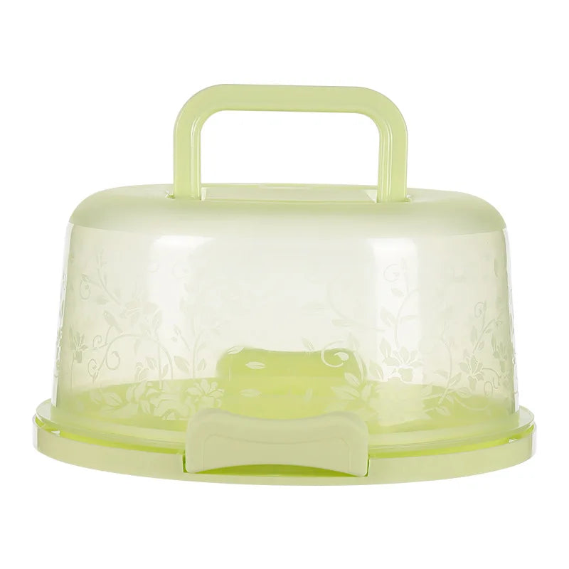 Plastic Round Cake Box Carrier Handle Pastry Storage