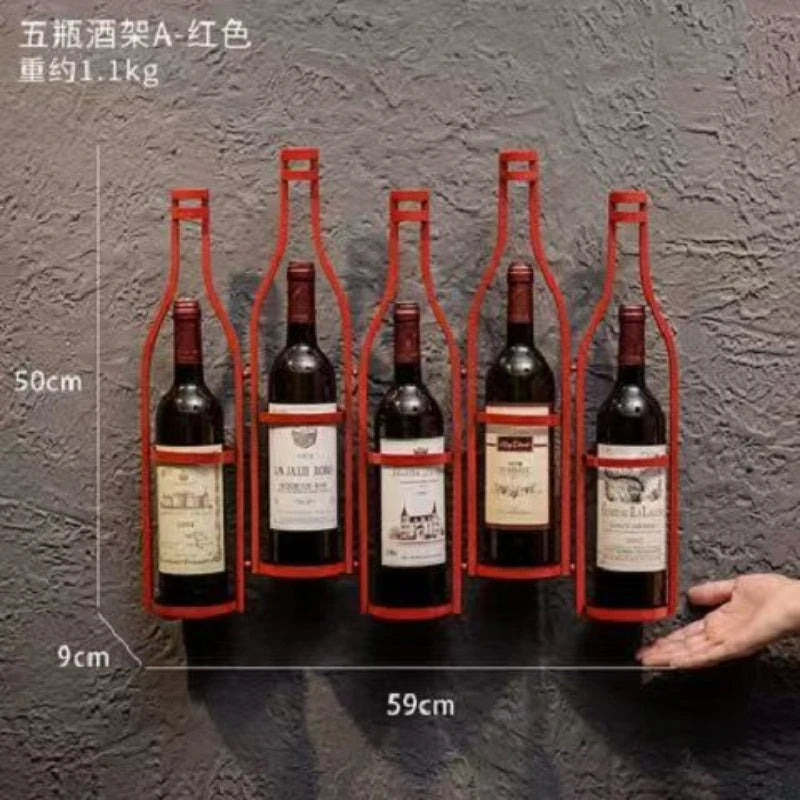 American Industrial Style Iron Hanging Wine Rack Material