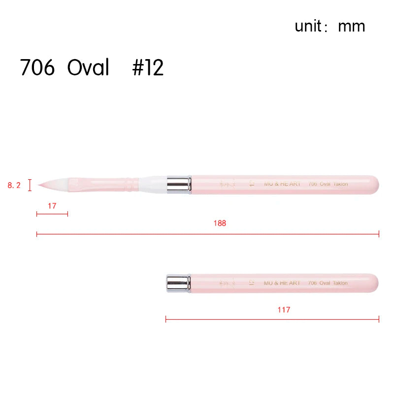 Pink Travel Minipen Korean Synthetic Hair Artist Acrylic