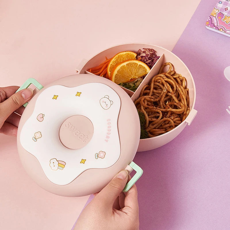 Lunch Box Kid School Child Snack Box Donut