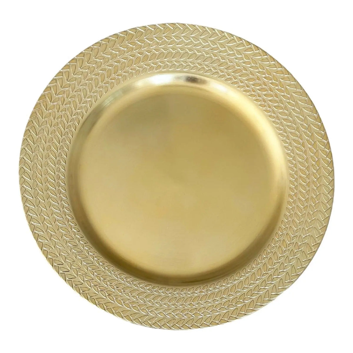 Dinner 13 Inch Gold Plastic Beaded Charger Plates