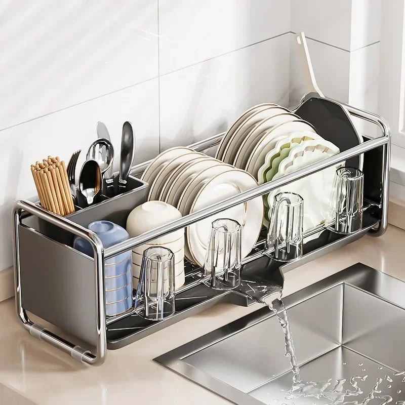Dish Drying Rack Bowl Drainer Over Sink Drainer